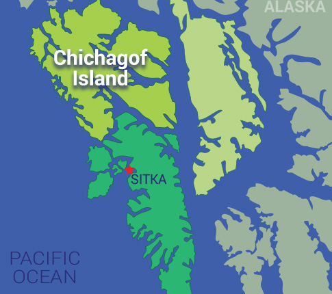 map of chichagof island, alaska